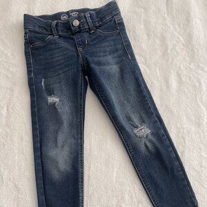 Dark Blue Distressed Jeggings – Stretchy & Stylish – 4/5 XSM